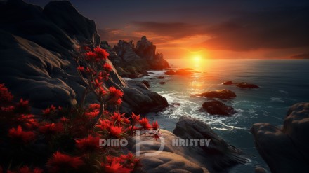 Rocks and sun